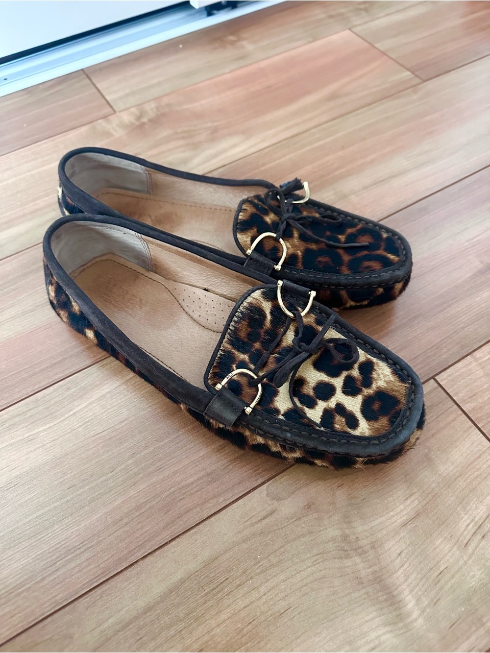 Leopard Print Calf hair Women’s Loafers size 10 Ralph Lauren